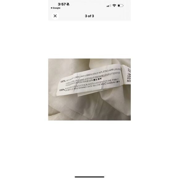 Zara White Linen Jacket Large Ruffle Collar And Cuff Tie Belt Fitted Statement - Picture 5 of 7